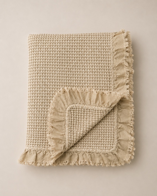 Waffle Throw Blanket | Natural