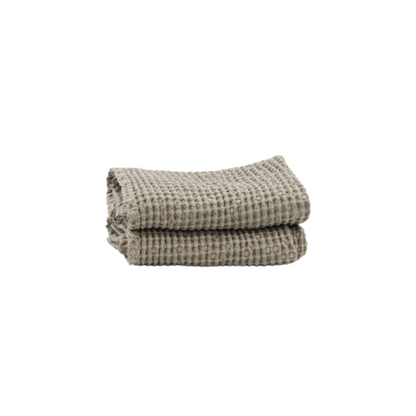 Organic Waffle Hand Towel - Mushroom