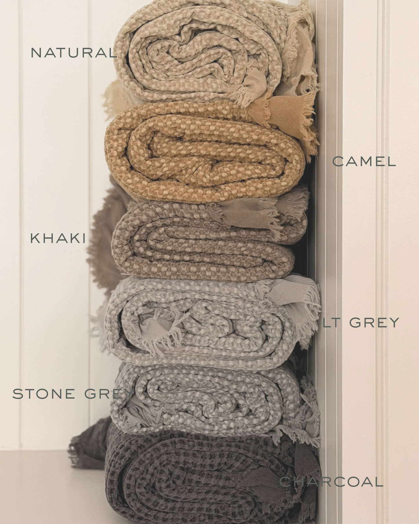 Waffle Throw Blanket | Stone Grey