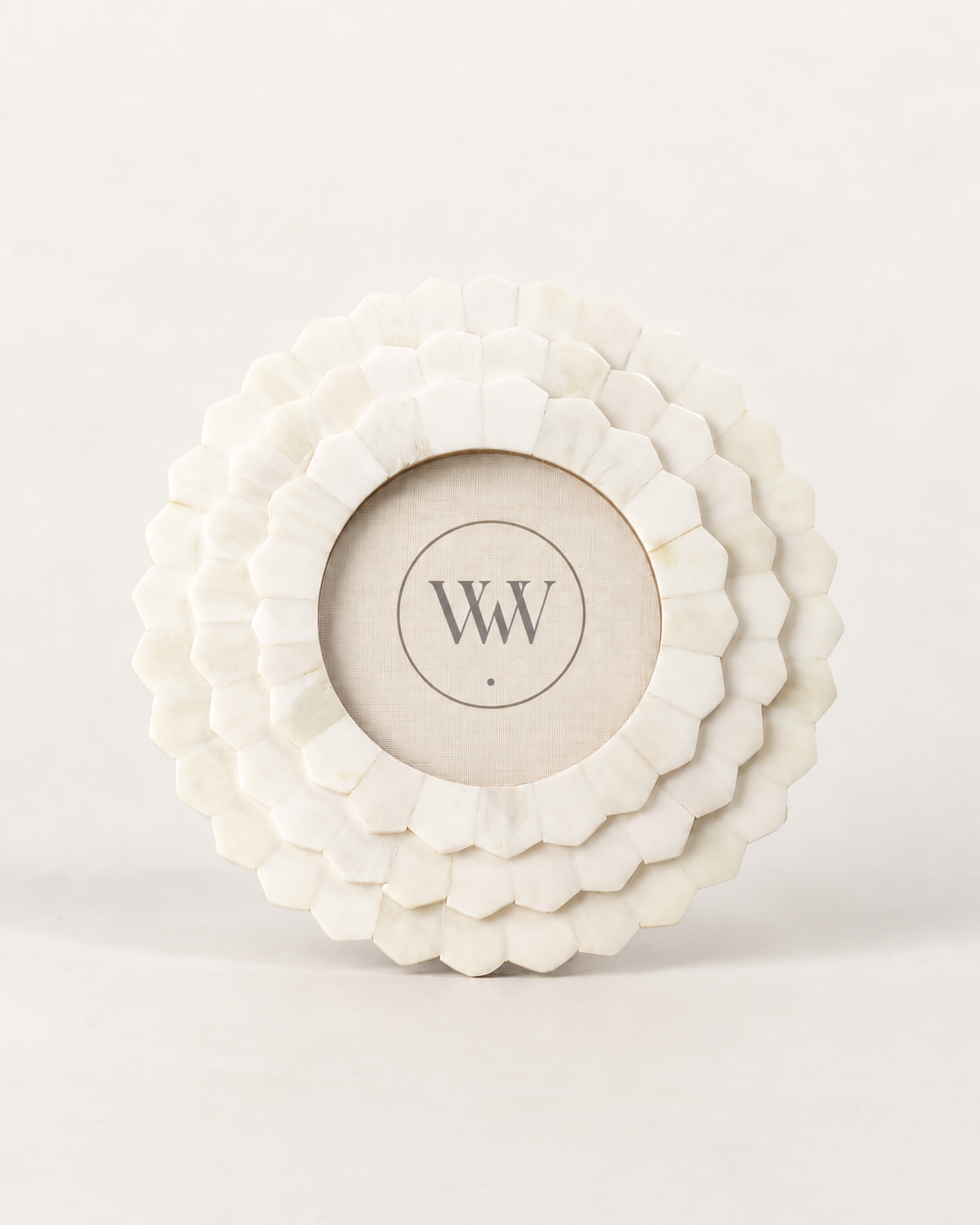 White Bone Flower Frame