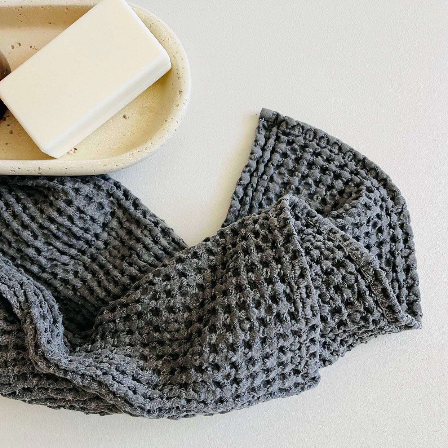 Waffle Hand Towel | Charcoal