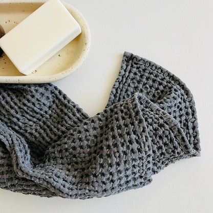 Waffle Hand Towel | Charcoal