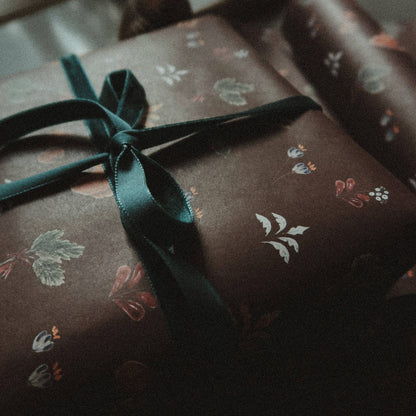 Chocolate Brown Festive Wrapping Paper
