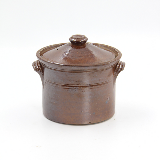 Vintage French Lidded Crock