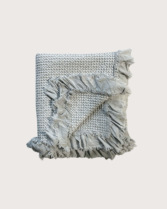 Waffle Throw Blanket | Grey