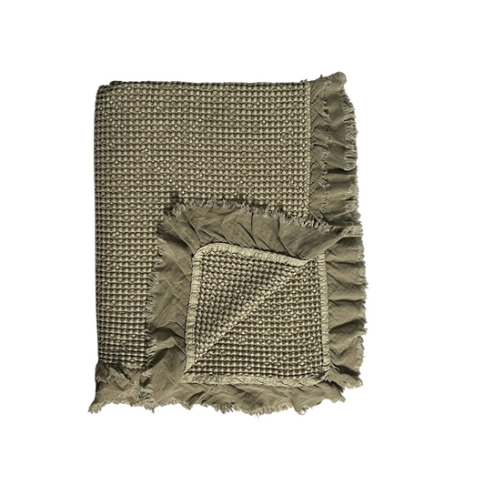 Waffle Throw Blanket | Khaki